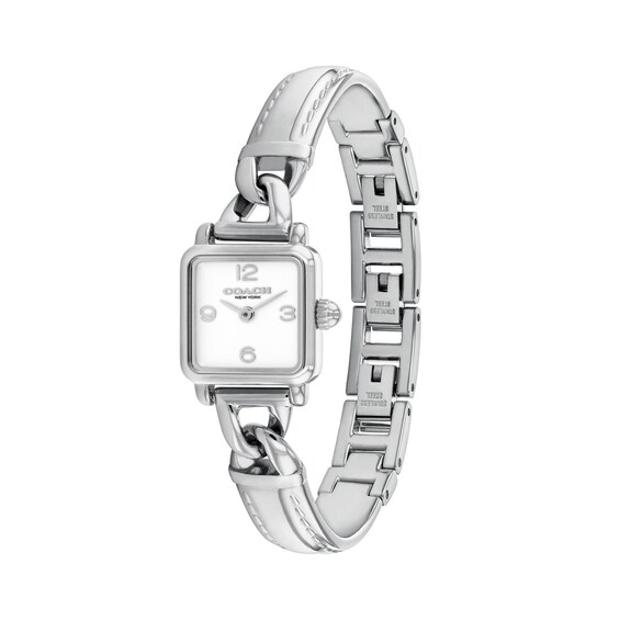 Ladies' Coach Cass Stainless Steel Bangle Watch with Silver-White Dial (Model: 14504670)