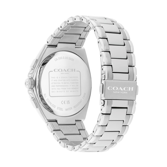 Men's Coach Jackson Stainless Steel Chronograph Watch with Navy Blue Dial (Model: 14602768)