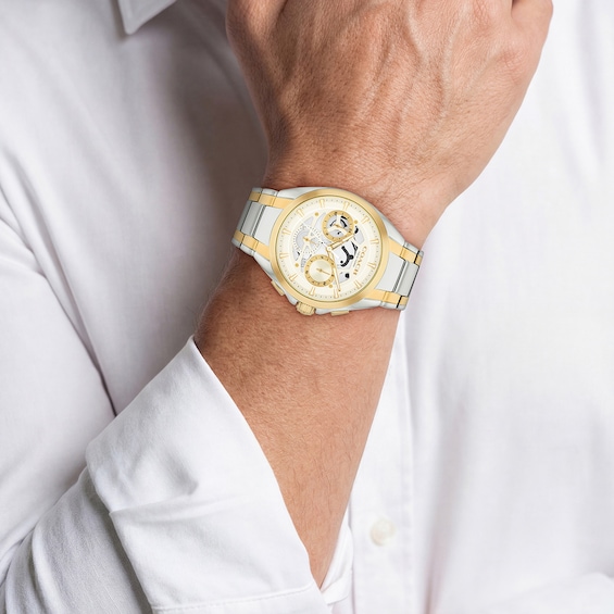 Men's Coach Jackson Gold-Tone IP and Stainless Steel Chronograph Watch with Ivory Dial (Model: 14602771)