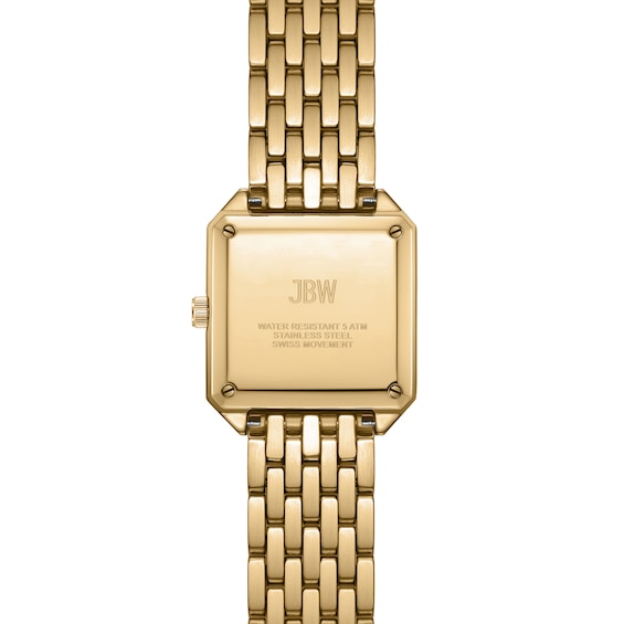 Ladies' JBW Astra 18K Gold-Plated Stainless Steel Watch with Gold-Tone Dial and Crystals (Model: J6410B)