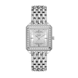 Ladies' JBW Astra Stainless Steel Watch with Silver-Tone Dial and Pavé Crystals (Model: J6411A)
