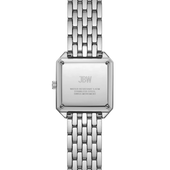 Ladies' JBW Astra Stainless Steel Watch with Silver-Tone Dial and Pavé Crystals (Model: J6411A)