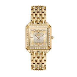 Ladies' JBW Astra 18K Gold-Plated Stainless Steel Watch with Gold-Tone Dial and Pavé Crystals (Model: J6411B)