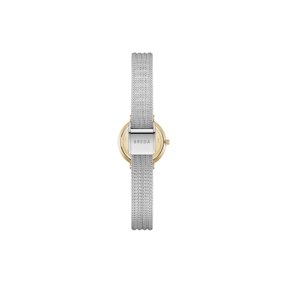 Ladies' Breda Beverly Analog Watch with Silver-Tone Dial and Stainless Steel Mesh Bracelet (Model: 1760b)