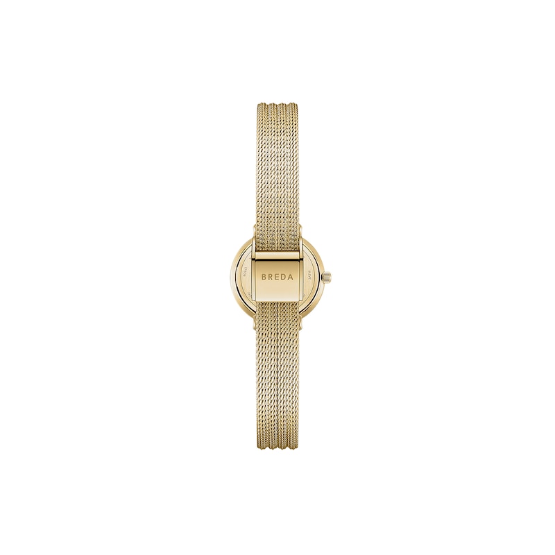 Main Image 2 of Ladies' BREDA Beverly Analog Watch with Green Dial and 18K Gold-Plated Mesh Bracelet (Model: 1760c)
