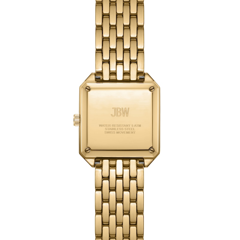Main Image 2 of Ladies' JBW Astra 18K Gold-Plated Stainless Steel Watch with Black Dial and Crystals (Model: J6410D)