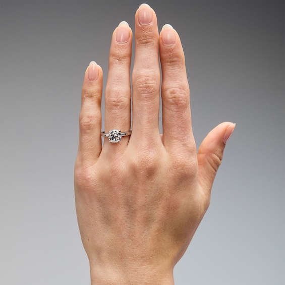 2 CT. T.w. Certified Lab-Grown Diamond Solitaire Hidden Halo Engagement Ring in Platinum (D/If)