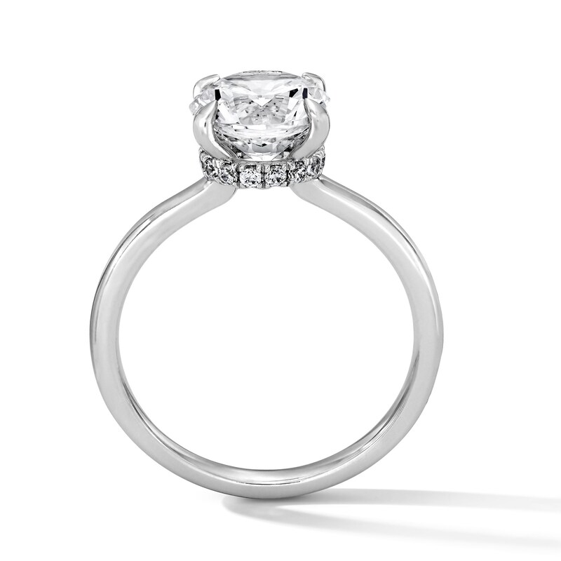 Main Image 2 of 2 CT. T.W. Certified Lab-Grown Diamond Solitaire Hidden Halo Engagement Ring in Platinum (D/IF)