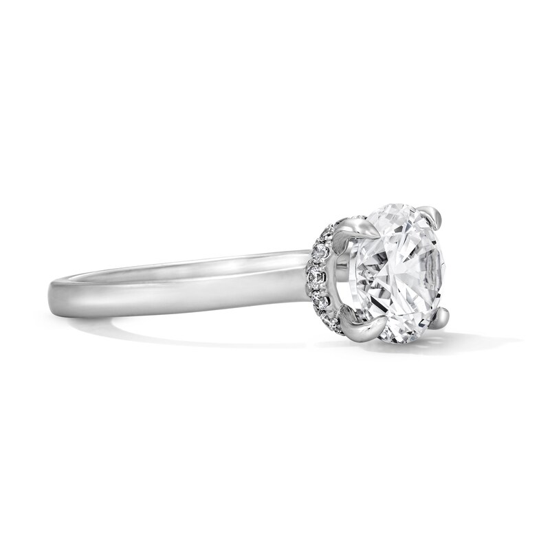 Main Image 3 of 2 CT. T.W. Certified Lab-Grown Diamond Solitaire Hidden Halo Engagement Ring in Platinum (D/IF)