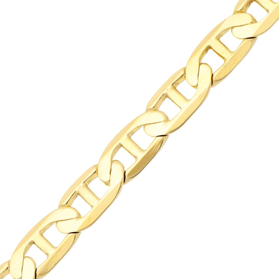 7.6mm Mariner Chain Necklace in Solid 10K Gold - 22"