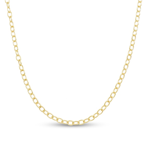 2.7mm Cable Chain Necklace in Solid 10K Yellow Gold - 18"
