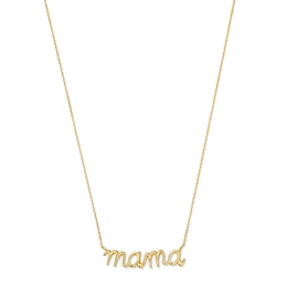 "Mama" Cursive Necklace in 10K Gold - 18"