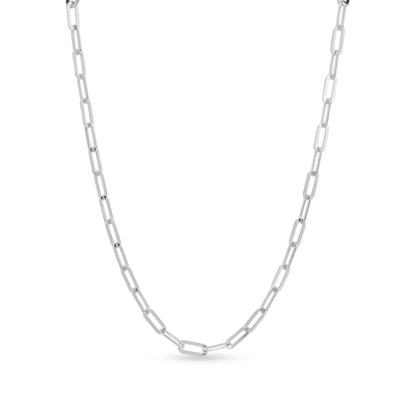 3.9mm Paper Clip Chain Necklace in Solid Sterling Silver - 18"