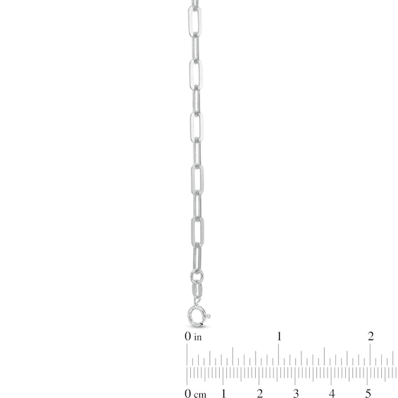 3.9mm Paper Clip Chain Necklace in Solid Sterling Silver - 18"