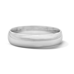 5.0mm Dome Wedding Band in 10K White Gold