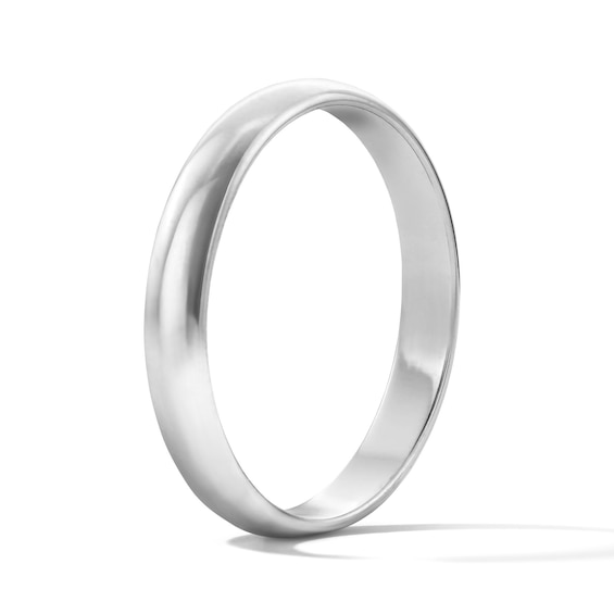 5.0mm Dome Wedding Band in 10K White Gold
