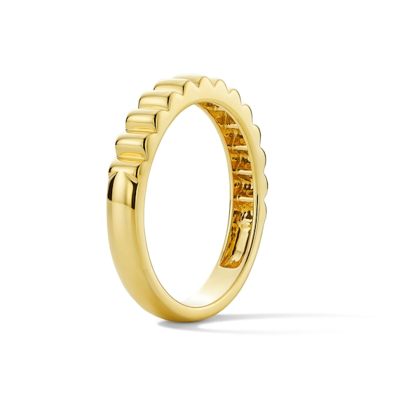 1.5mm Ribbed Band in 14K Gold