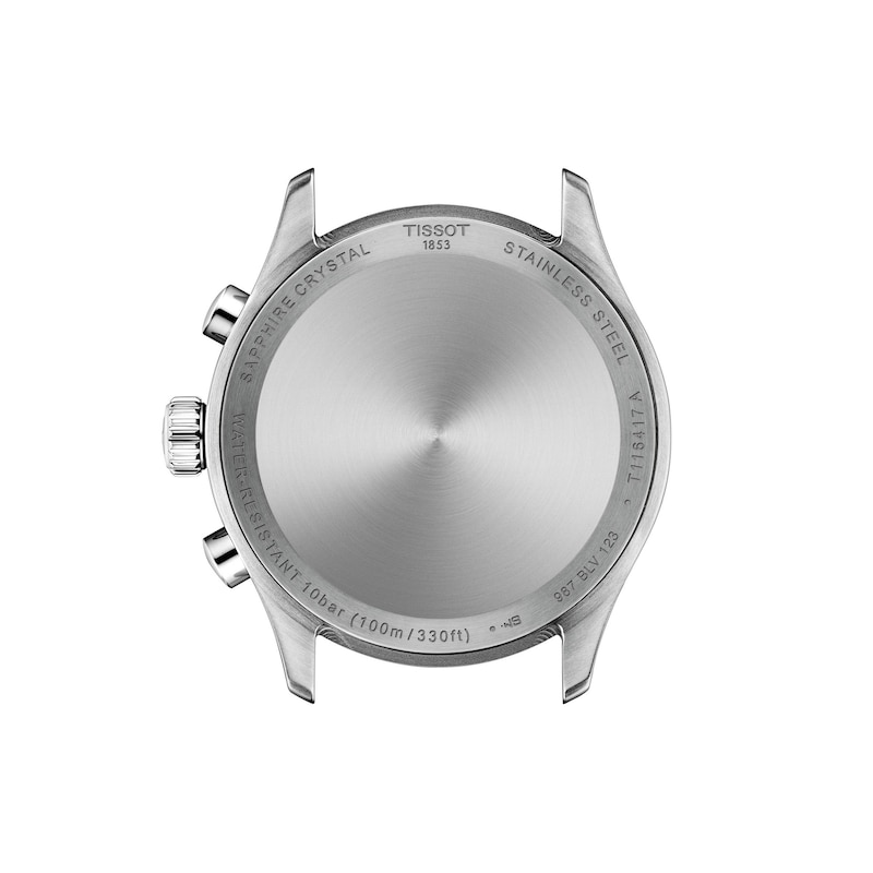 Main Image 2 of Men's Tissot Chrono L Stainless Steel Watch with Black Dial and Leather Strap (Model: T1164171605200)