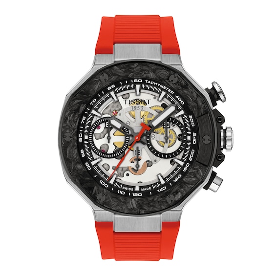 Men's Tissot T-Race MotoGP 2026 Limited Edition Chronograph Watch with Red Synthetic Strap (Model: T1414622705100)