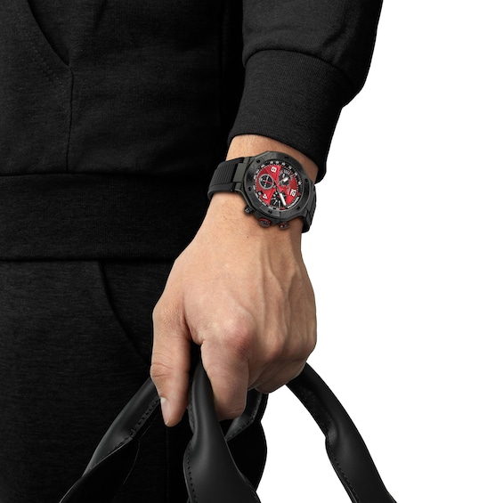 Men's Tissot T-Race MotoGP 2026 Limited Edition Chronograph Watch with Red Dial (Model: T1414173742200)