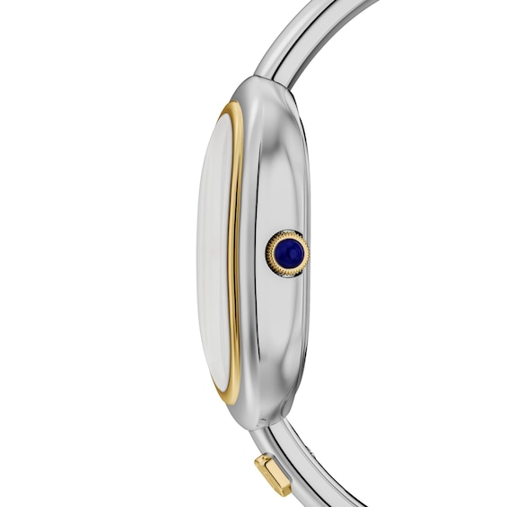 Ladies' Fossil Sloan Two-Tone Stainless Steel Watch with Mother-of-Pearl Dial (Model: Es5455)
