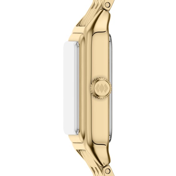 Ladies' Fossil Raquel Mini Gold-Tone Stainless Steel Watch with White Dial (Model: Es5467)