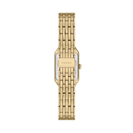 Ladies' Fossil Raquel Mini Gold-Tone Stainless Steel Watch with White Dial (Model: Es5467)