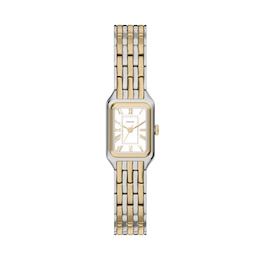 Ladies' Fossil Raquel Mini Two-Tone Stainless Steel Watch with White Dial (Model: ES5468)