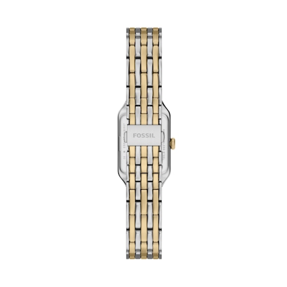 Ladies' Fossil Raquel Mini Two-Tone Stainless Steel Watch with White Dial (Model: Es5468)