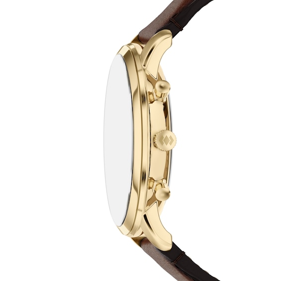 Men's Fossil Neutra Chronograph Gold-Tone Stainless Steel Watch with Blue Dial (Model: Fs6162)