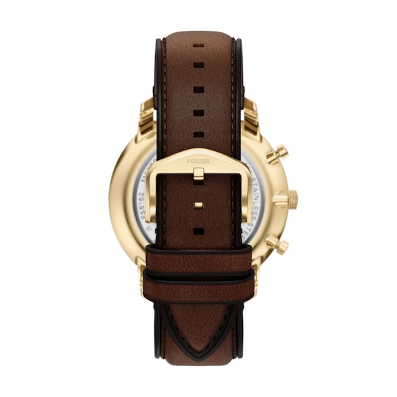 Men's Fossil Neutra Chronograph Gold-Tone Stainless Steel Watch with Blue Dial (Model: Fs6162)