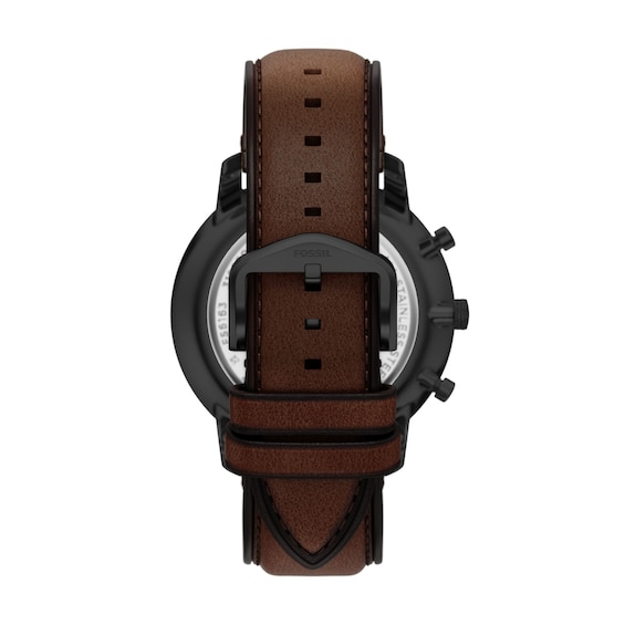 Men's Fossil Neutra Chronograph Black Stainless Steel Watch with Black Dial (Model: Fs6163)