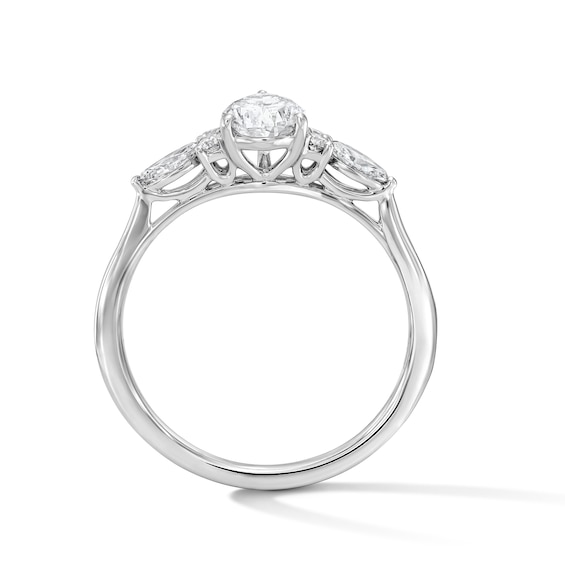 1 CT. T.w. Pear-Shaped Certified Lab-Grown Diamond Engagement Ring in 14K White Gold (F/Vs2)