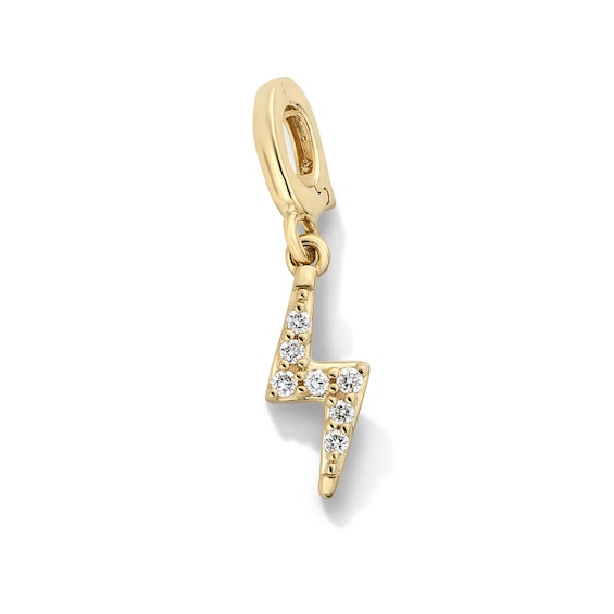 1/20 CT. T.w. Lab-Grown Diamond Lightning Bolt Charm in 10K Gold (F/Vs2)