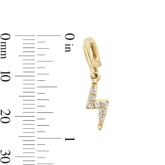 1/20 CT. T.w. Lab-Grown Diamond Lightning Bolt Charm in 10K Gold (F/Vs2)