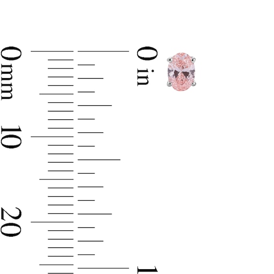 3/4 CT. T.w. Oval Pink Lab-Grown Diamond Solitaire Necklace and Stud Earrings Set in Sterling Silver (Si2)