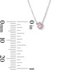 Thumbnail Image 3 of 3/4 CT. T.W. Oval Pink Lab-Grown Diamond Solitaire Necklace and Stud Earrings Set in Sterling Silver (SI2)