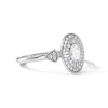 Thumbnail Image 3 of 1/2 CT. T.W. Oval Certified Lab-Grown Diamond Double Frame Engagement Ring in 14K White Gold (F/VS2)