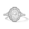 Thumbnail Image 1 of 2 CT. T.W. Elongated Cushion-Cut Certified Lab-Grown Diamond Frame Engagement Ring in 14K White Gold (F/VS2)
