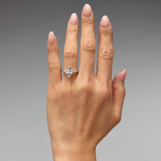 2-1/4 CT. T.w. Marquise-Cut Lab-Grown Diamond Engagement Ring in 14K White Gold (F/Vs2)