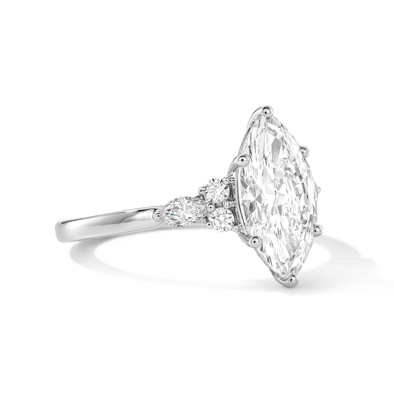 Main Image 3 of 2-1/4 CT. T.W. Marquise-Cut Lab-Grown Diamond Engagement Ring in 14K White Gold (F/VS2)