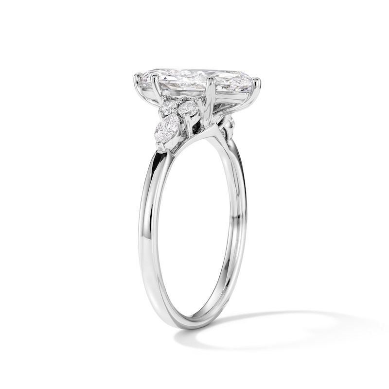 Main Image 4 of 2-1/4 CT. T.W. Marquise-Cut Lab-Grown Diamond Engagement Ring in 14K White Gold (F/VS2)