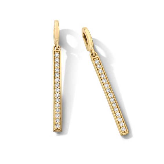 1/10 CT. T.w. Lab-Grown Diamond Bar Charm in 10K Gold (F/Vs2)
