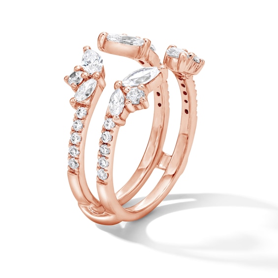 1-1/4 CT. T.w. Marquise-Cut Lab-Grown Diamond Enhancer Ring in 14K Rose Gold (F/Vs2)