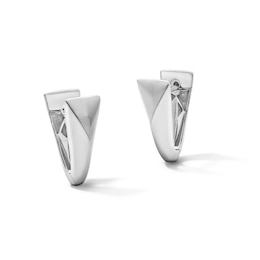 Triangle Hoop Earrings in Sterling Silver