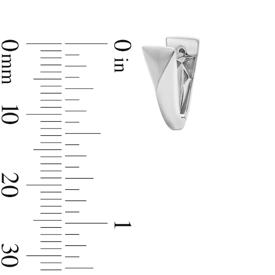 Triangle Hoop Earrings in Sterling Silver