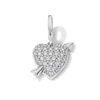 Thumbnail Image 1 of 1/4 CT. T.W. Lab-Grown Diamond Heart and Arrow Necklace Charm in Sterling Silver (F/VS2)