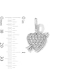 Thumbnail Image 3 of 1/4 CT. T.W. Lab-Grown Diamond Heart and Arrow Necklace Charm in Sterling Silver (F/VS2)