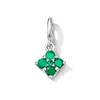 Thumbnail Image 1 of Emerald Cluster Necklace Charm in Sterling Silver