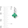 Thumbnail Image 3 of Emerald Cluster Necklace Charm in Sterling Silver